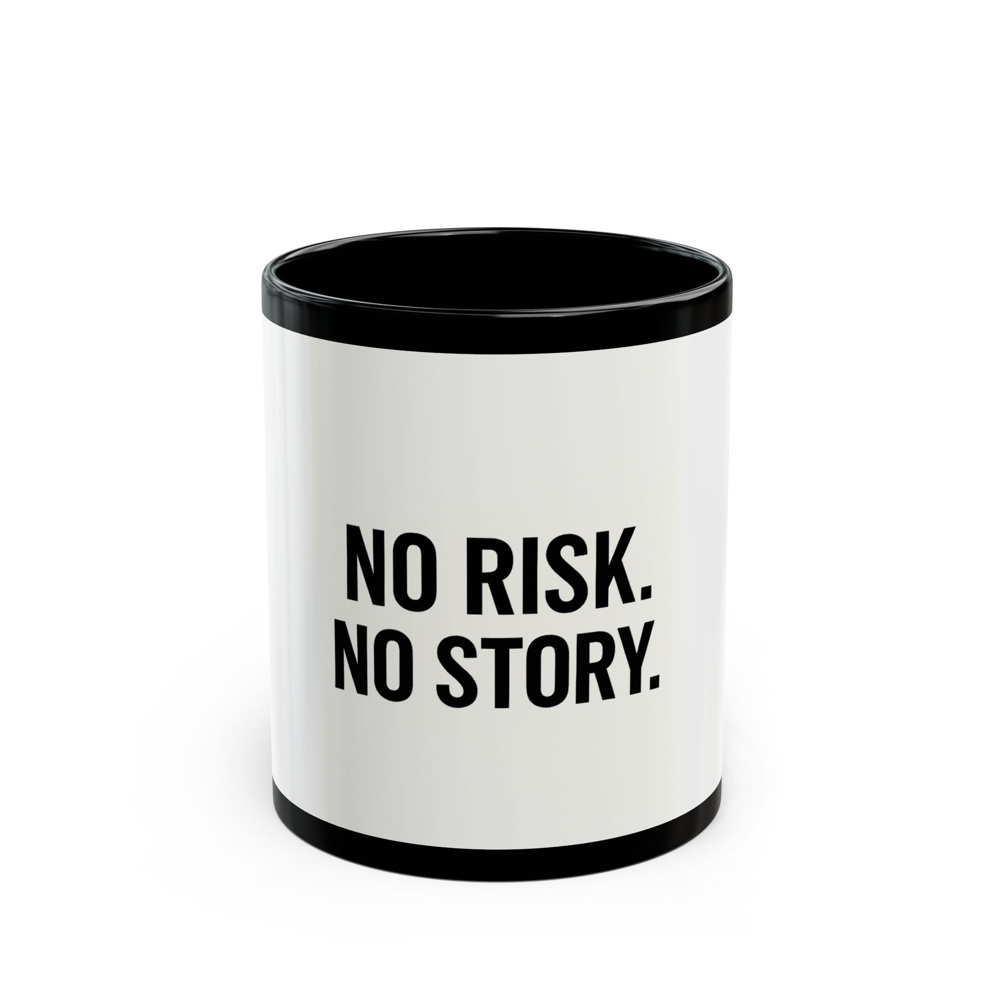 "No Risk No Story" White Mug 11oz - Coffee Gift Set - MIAARM"
