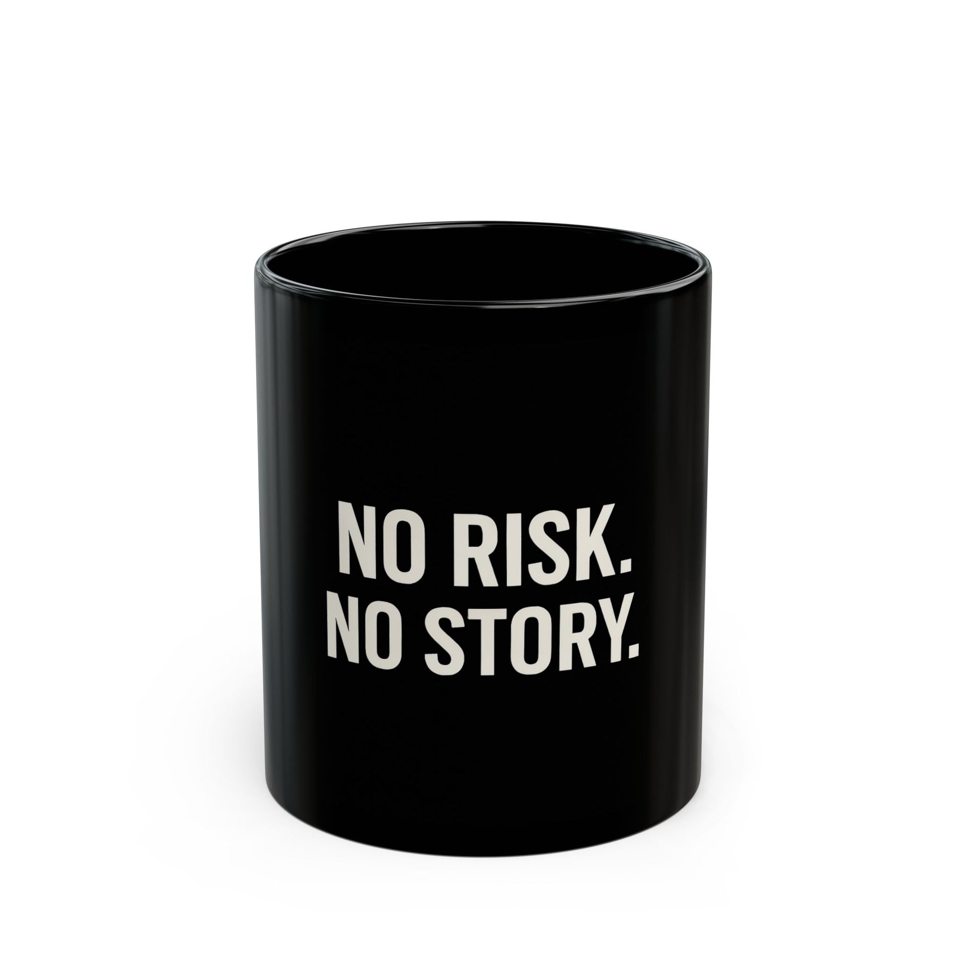 "No Risk No Story Black Mug 11oz - Coffee Gift Set - MIAARM"