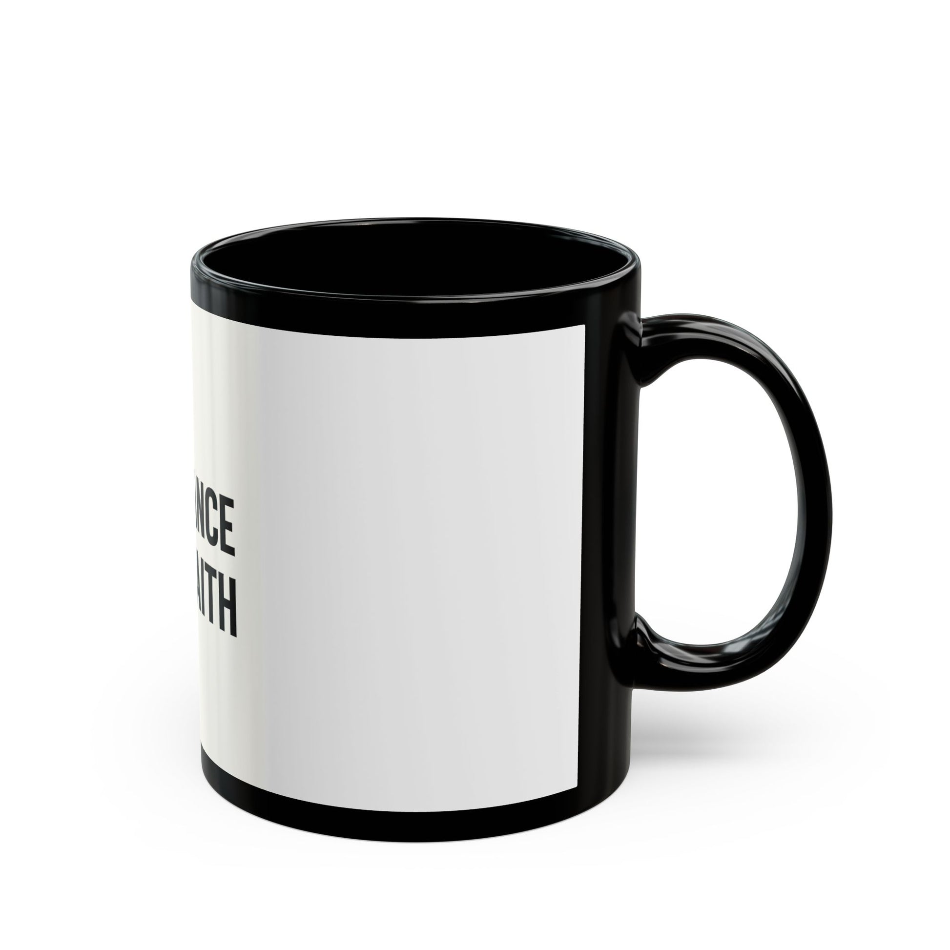 "1% Chance 99% Faith Black Mug 11oz - Coffee Gift Set - MIAARM"