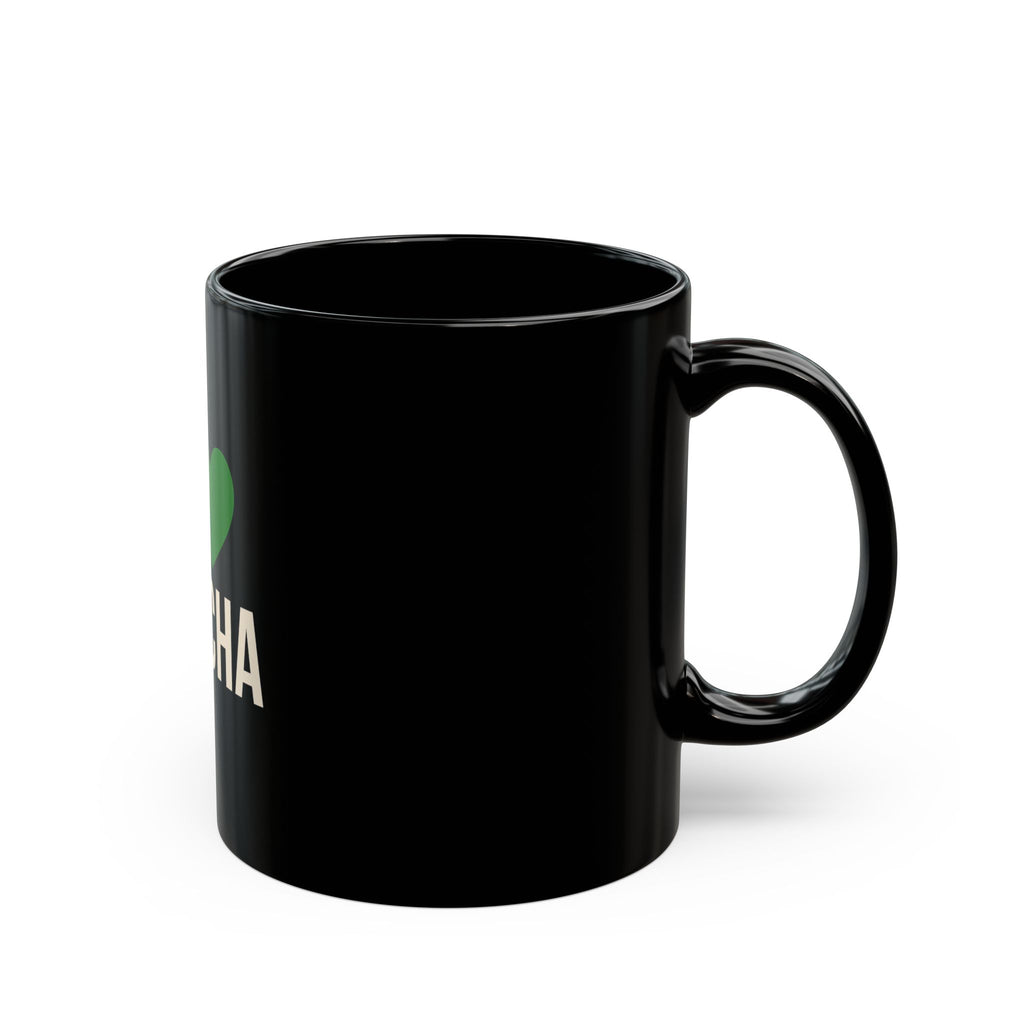 "I Love Matcha Black Mug 11oz - Matcha Lover Gift - MIAARM"